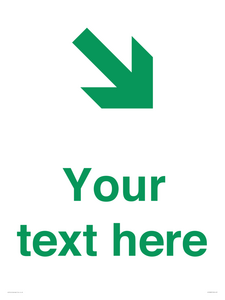 Custom Safe Condition inverse: Green Down right arrow